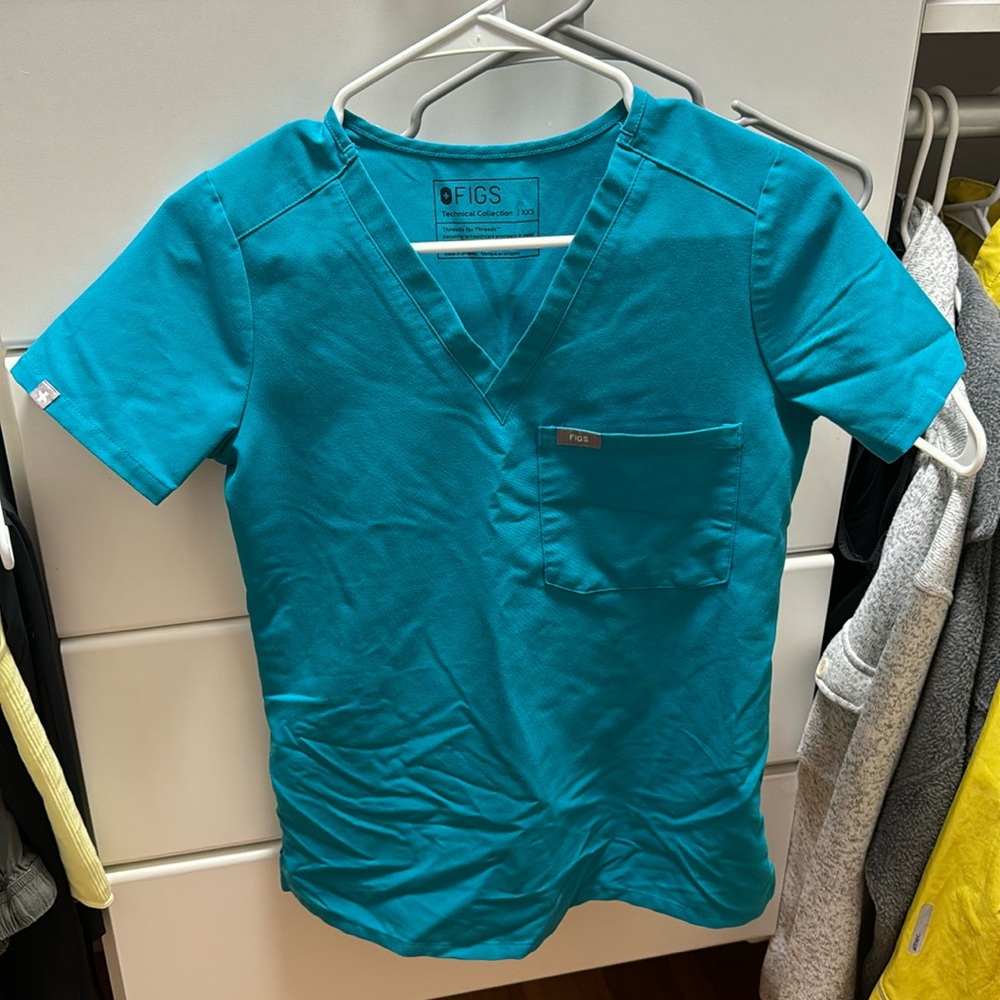XXS Catarina top and old style regular waisted Yola XXS petite Teal figs